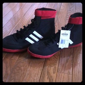 Men’s Adidas speed wrestling shoe.